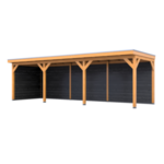 Douglas overkapping 402x1164cm + wanden zwart Verando, Pure